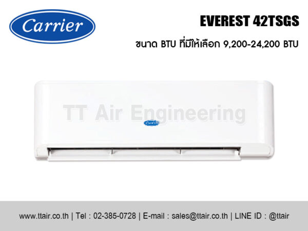 แอร์ผนัง Carrier EVEREST Series | แอร์บ้าน | TT Air Engineering