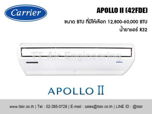 แอร์แขวนใต้ฝ้า Carrier APOLLO II Series (42FDE)