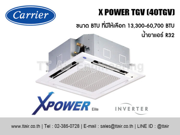 แอร์ฝังฝ้า Carrier X POWER TGV Series (40TGV)