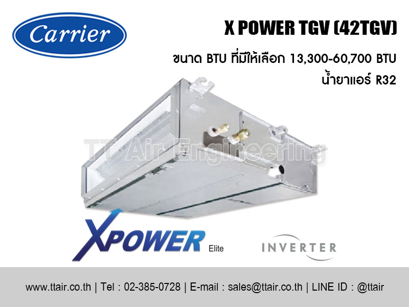 แอร์แบบท่อลม Carrier X POWER TGV Series (42TGV)