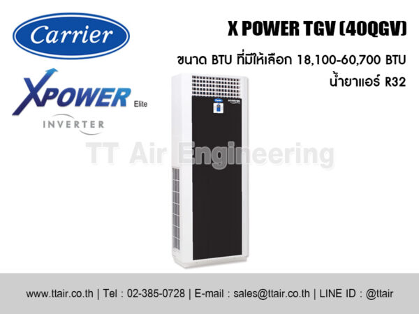 แอร์แบบตู้ตั้ง Carrier X POWER TGV Series (40QGV)
