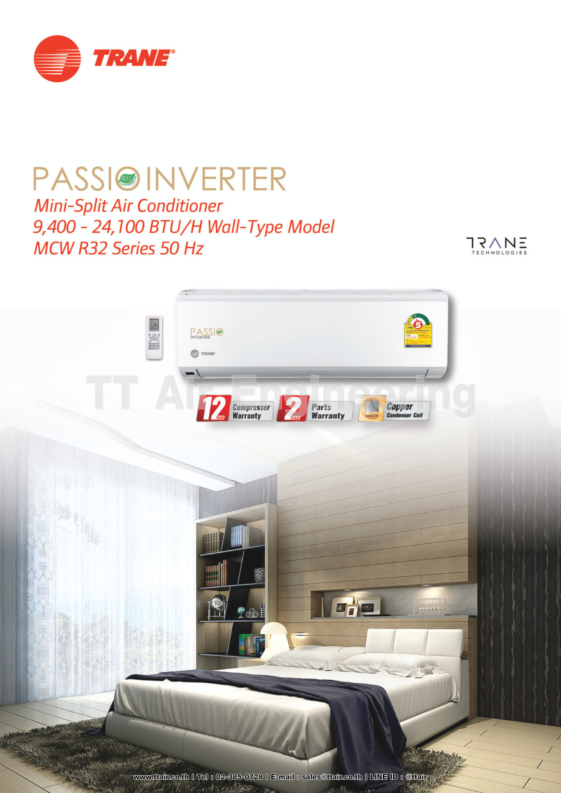 catalog TRANE Wall Type PASSIO Inverter Series