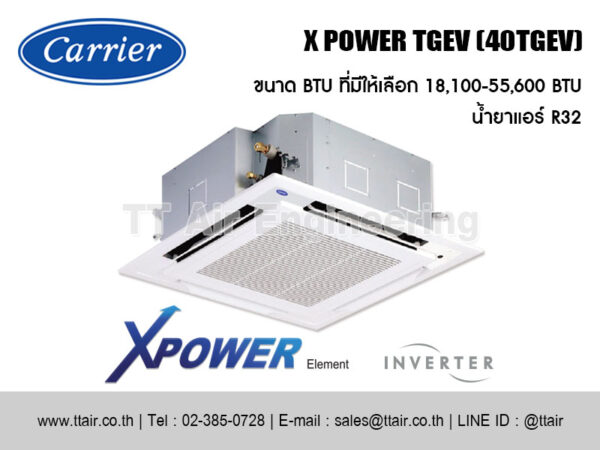 แอร์ฝังฝ้า Carrier X POWER TGEV Series (40TGEV)