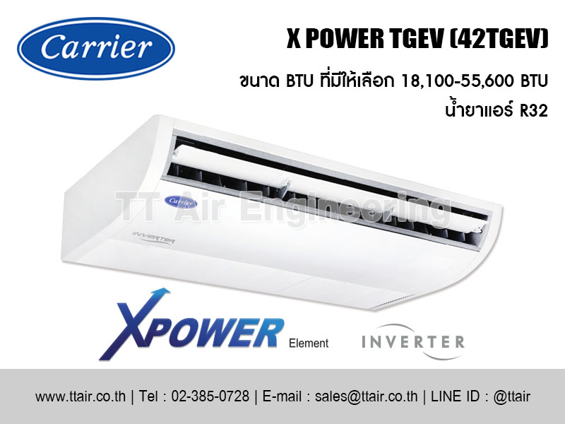 แอร์แขวนใต้ฝ้า Carrier X POWER TGEV Series (42TGEV)