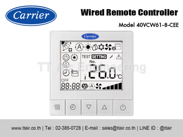 Carrier Wired Remote Controller 40VCW61-8-CEE