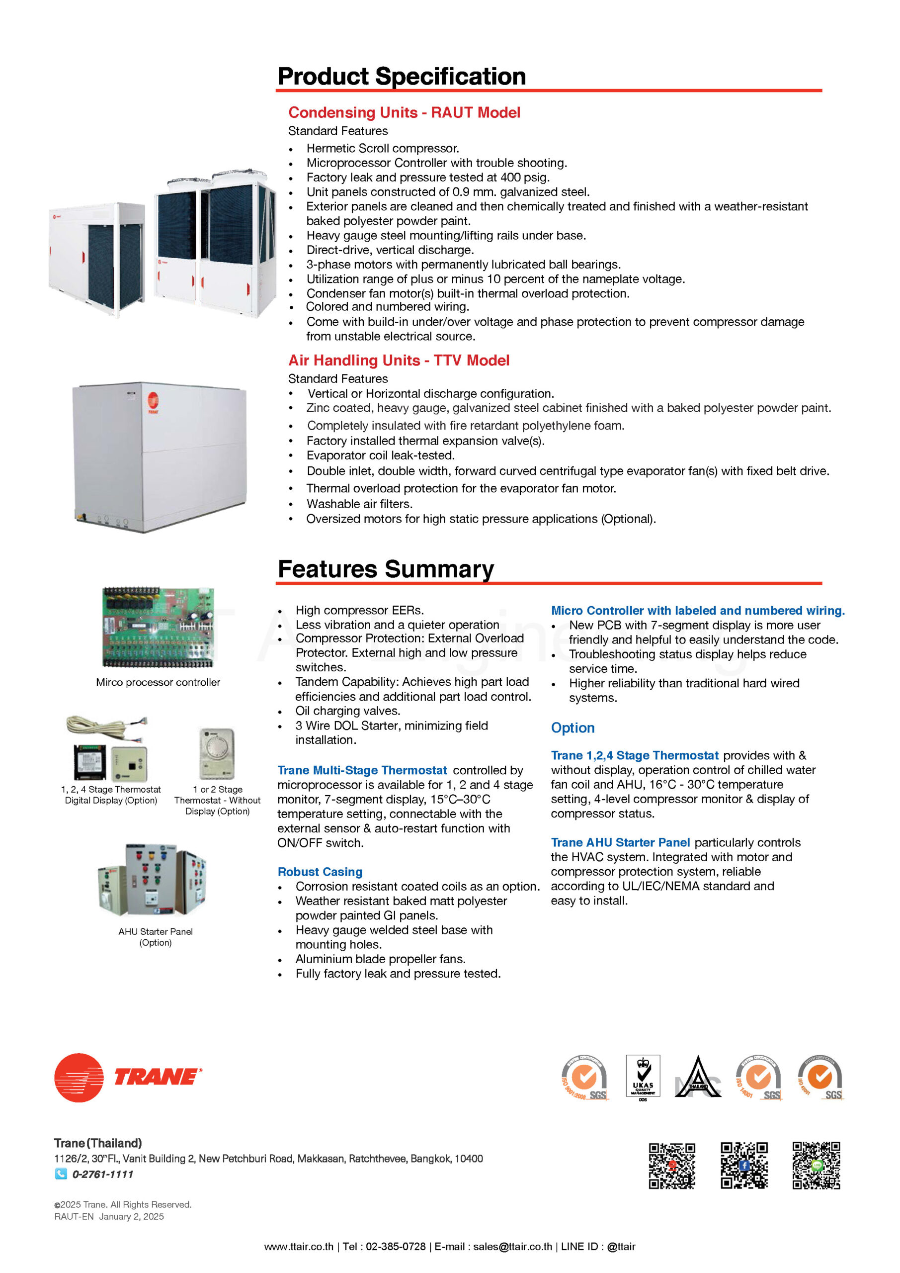 catalog TRANE RAUT/TTV (2025)