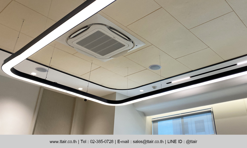 งานติดตั้งแอร์ DAIKIN VRV 4-Way & 1-Way Cassette ออฟฟิศ