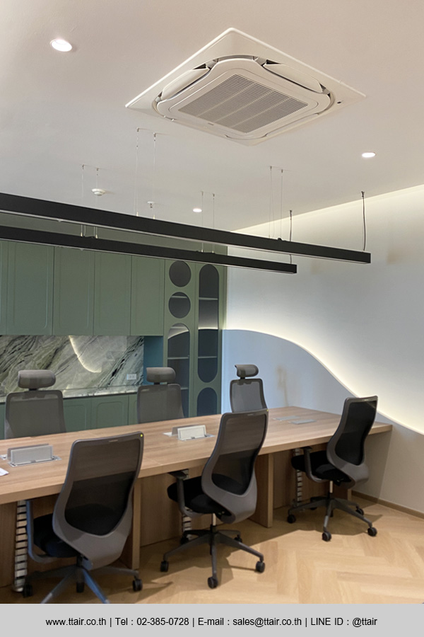 งานติดตั้งแอร์ DAIKIN VRV 4-Way & 1-Way Cassette ออฟฟิศ