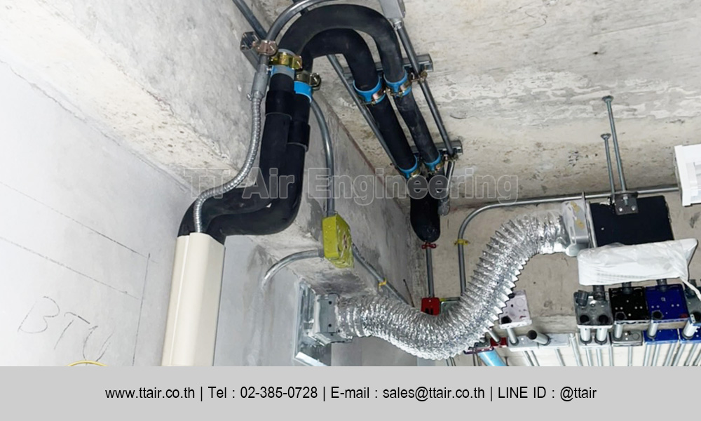 งานติดตั้งแอร์โครงการสุขุมวิท แบบท่อลม