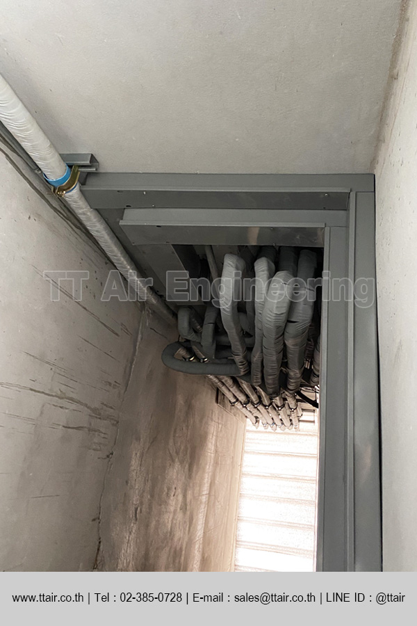 งานติดตั้งแอร์โครงการโฮสเทล