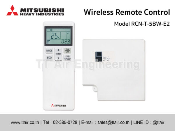 Mitsubishi Heavy Industries Wireless Remote Control RCN-T-5BW-E2