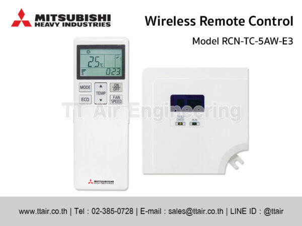 Mitsubishi Heavy Industries Wireless Remote Control RCN-TC-5AW-E3