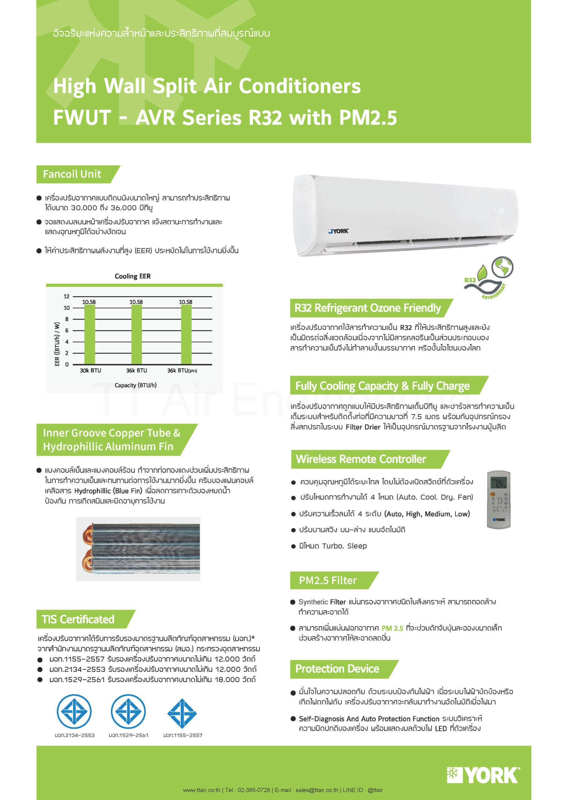 catalog YORK Wall Type FWUT-AVR Series