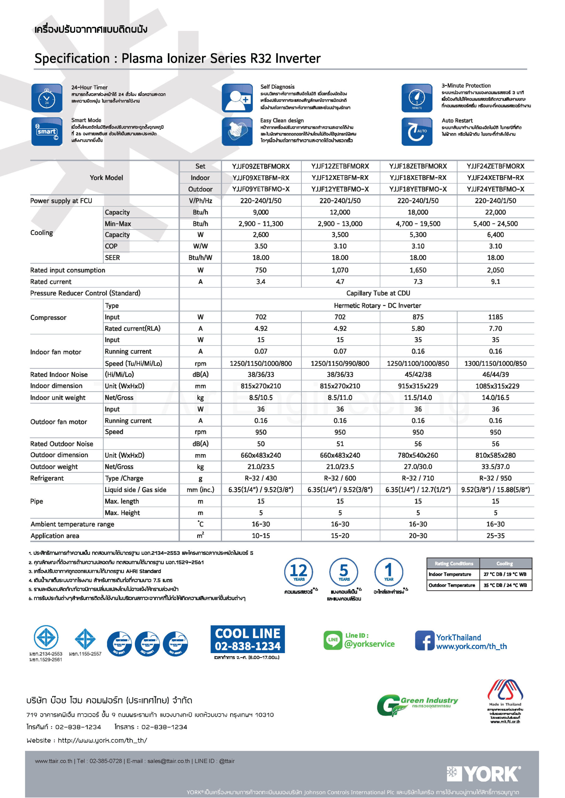 catalog YORK Wall Type Plasma Ionizer Series